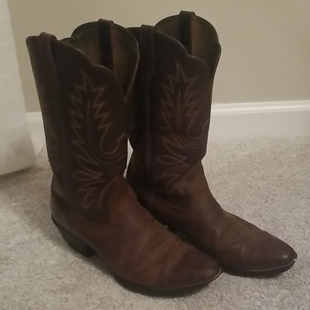 Ariat Brown Leather Cowboy Western Boots